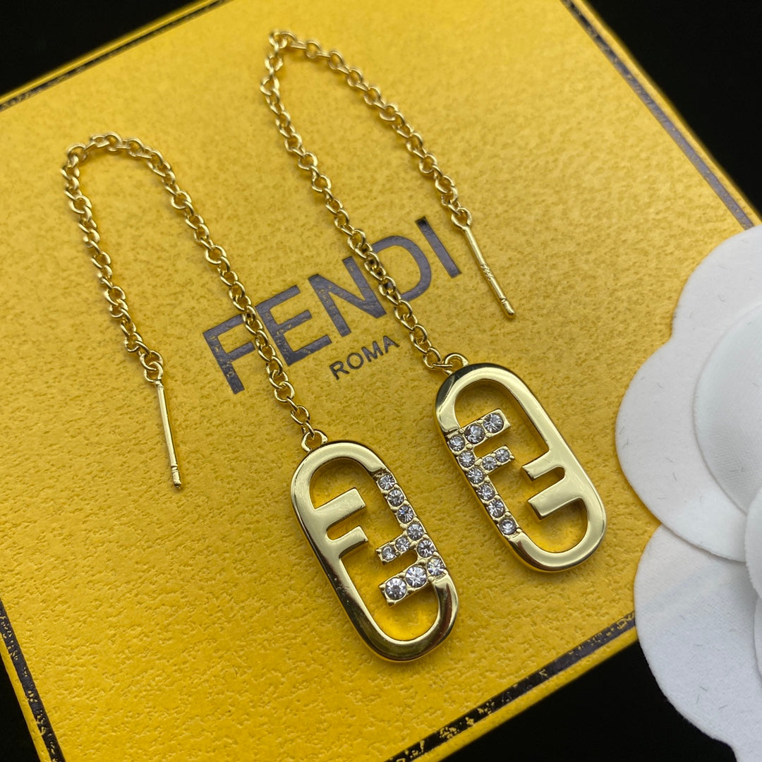 2025 Personality Diamond Alphabet Chain Earrings