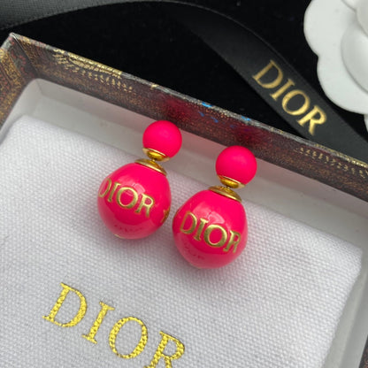 2025 Pink Letter Star Earrings