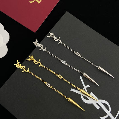 2025 Temperament Chain Logo Earrings