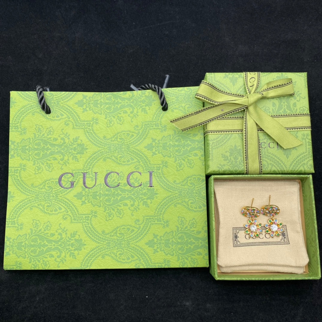 2025 Colored Diamond Sunflower Earrings