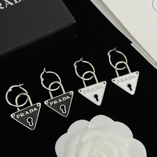 2025 Classic Inverted Triangle Lock Earrings
