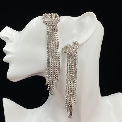 VALENTINO Sparkling Crystal Diamond Earrings