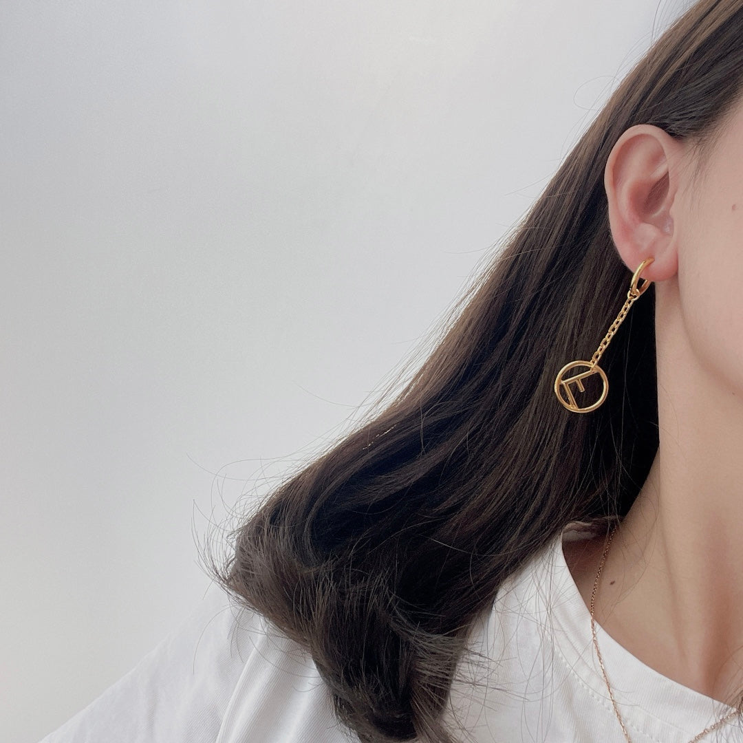 2025 Letter Tassel Gold Earrings