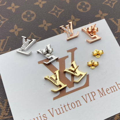 2025 3 Colors Logo Stud Earrings