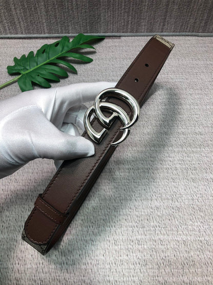 2025 Imported top-grain cowhide belt with tail surface, lined with top-grain calfskin bottom, width 3.0cm