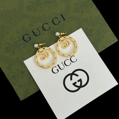 2025 Crystal Diamond Pearl Hoop Earrings