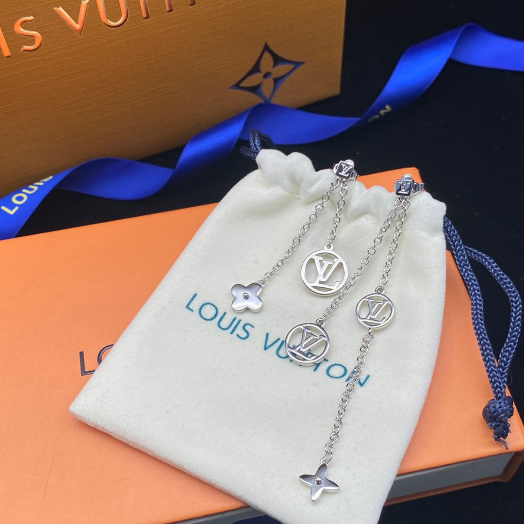 2025 Flowers Letters Logo Chain Earrings