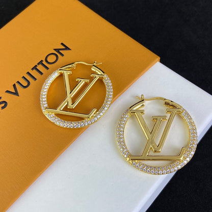 2025 Personalized  4CM Letter Zircon Earrings