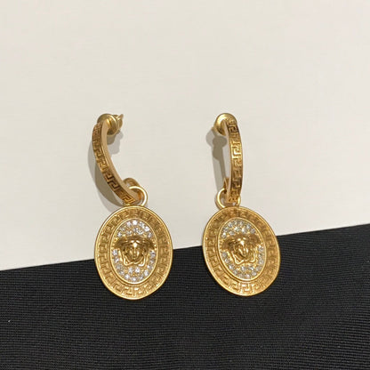 2025 Oval Pendant Labyrinth Design Earrings