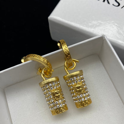 2025 Medusa Cylinder Drop Earrings