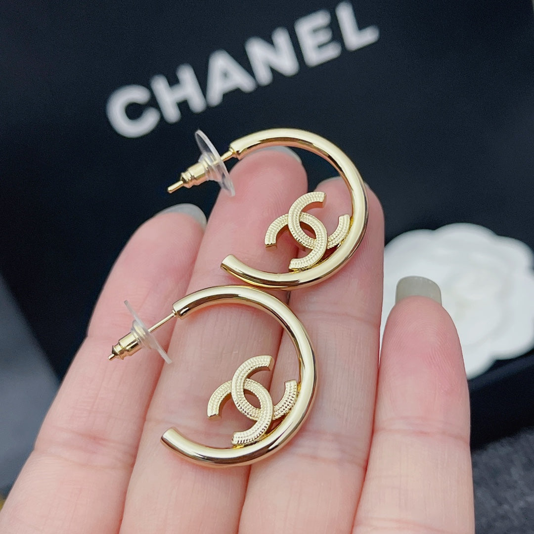 2025 Premium Gold Half Hoop Earrings