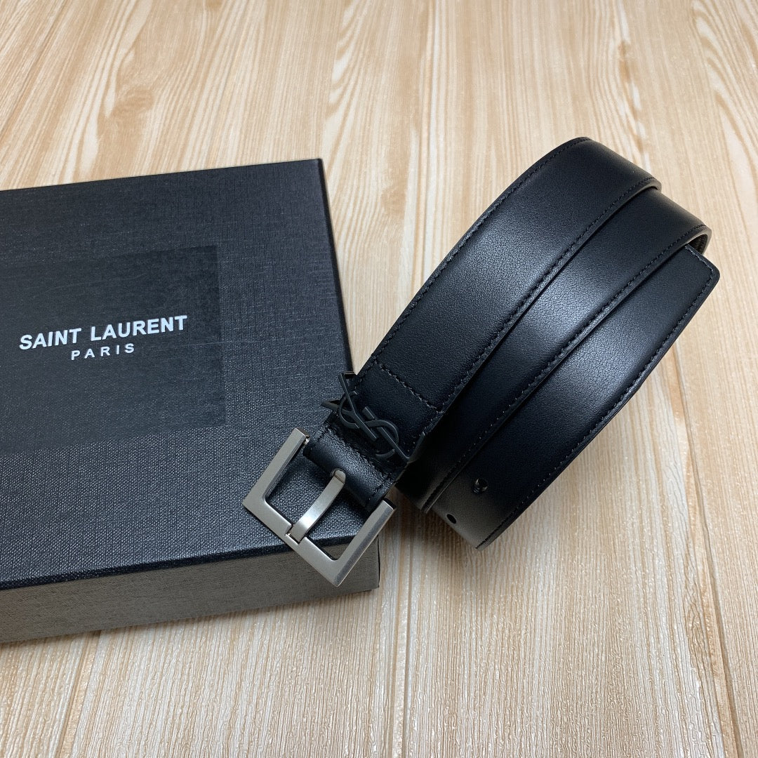 2025 Calfskin 3.0 Vintage Brass Buckle Belt