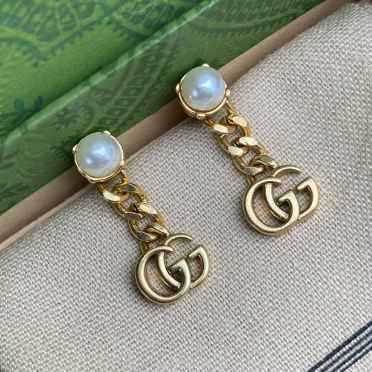 2025 Versatile Chain Pendant Pearl Earrings