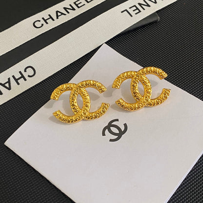 2025 Premium Textured Letter Stud Earrings