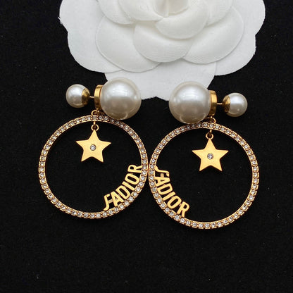 2025 Circle Star Stud Earrings
