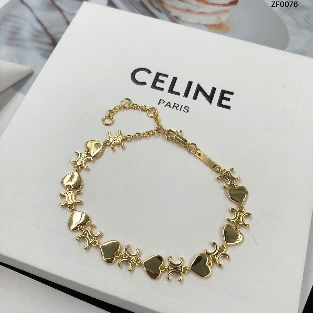 2025 Heart Shape Bracelet Earrings Set