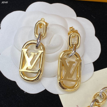 2025 Oval Chain Necklace Bracelet Earring Set