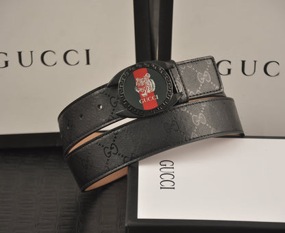 2025 2 Colors  printed letter leather belt