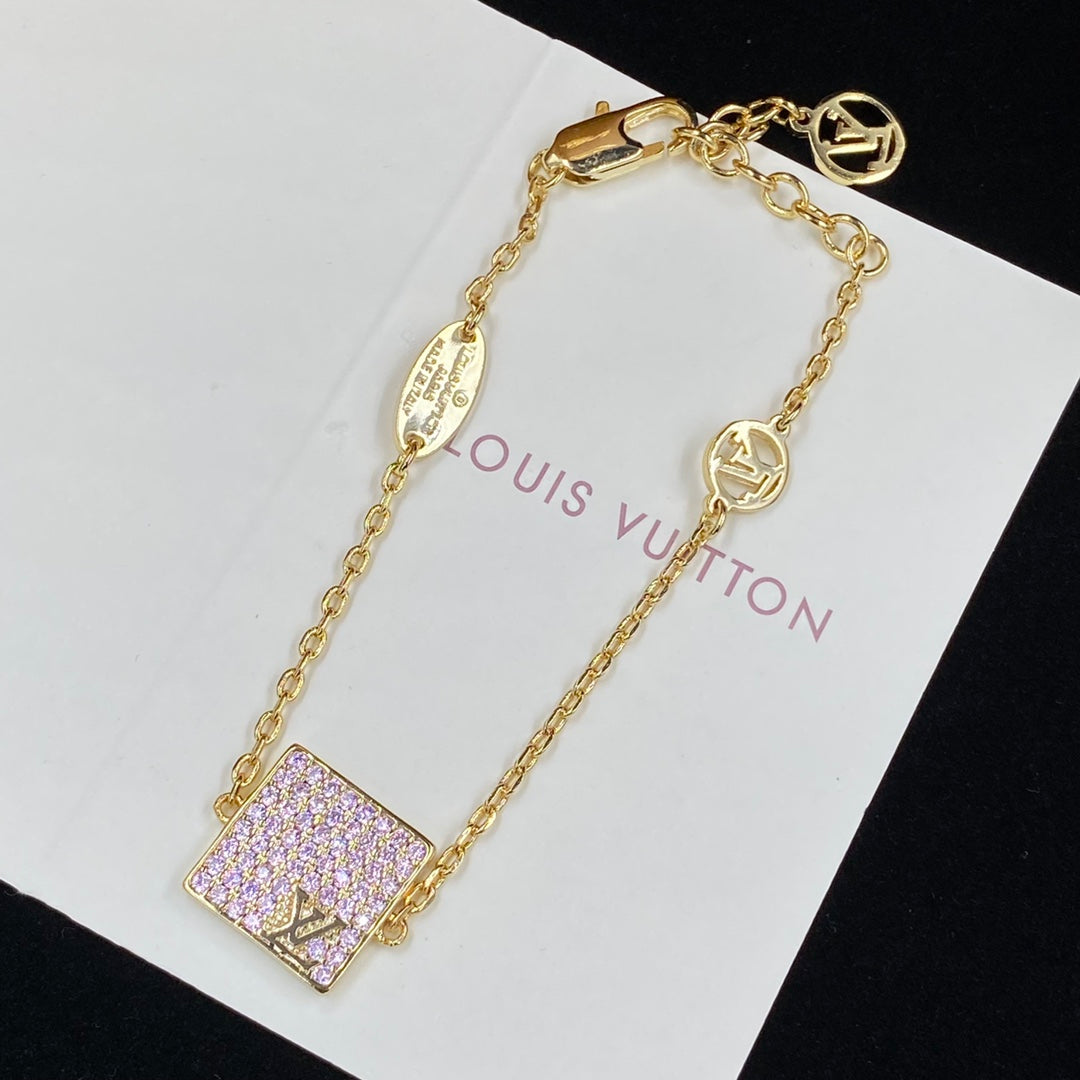 2025 Diamond Square Bracelet Necklace