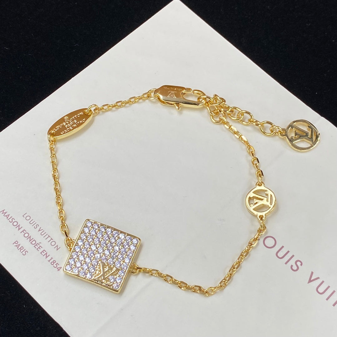 2025 Diamond Square Bracelet Necklace