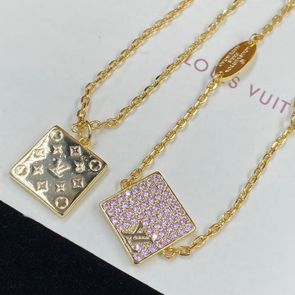 2025 Diamond Square Bracelet Necklace
