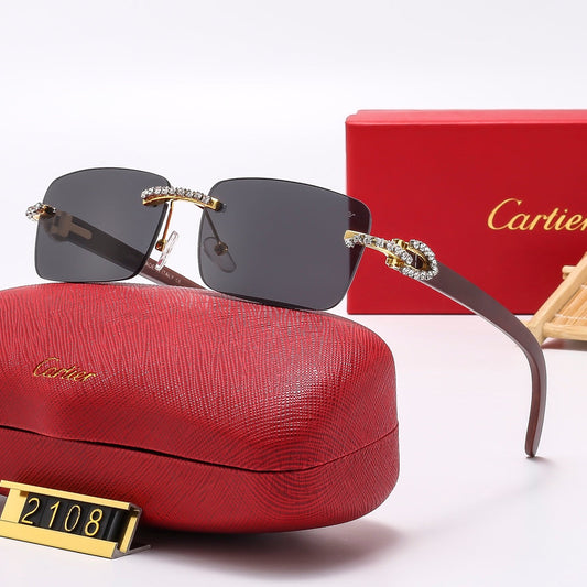 2025 Diamond Fashion Frameless Sunglasses 2107