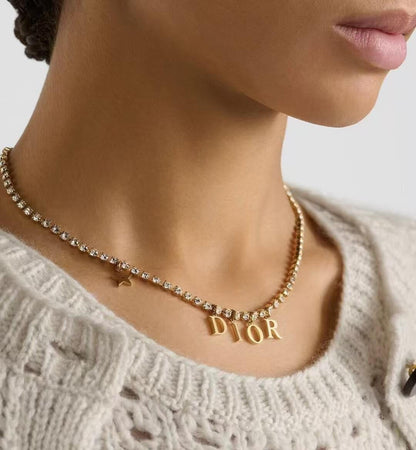 2025 Letters Star Charms Crystals Bracelet & Necklace