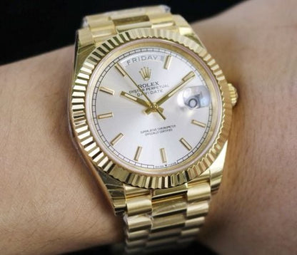2025 Smartwatch Datejust 128238 Gold model with white dial