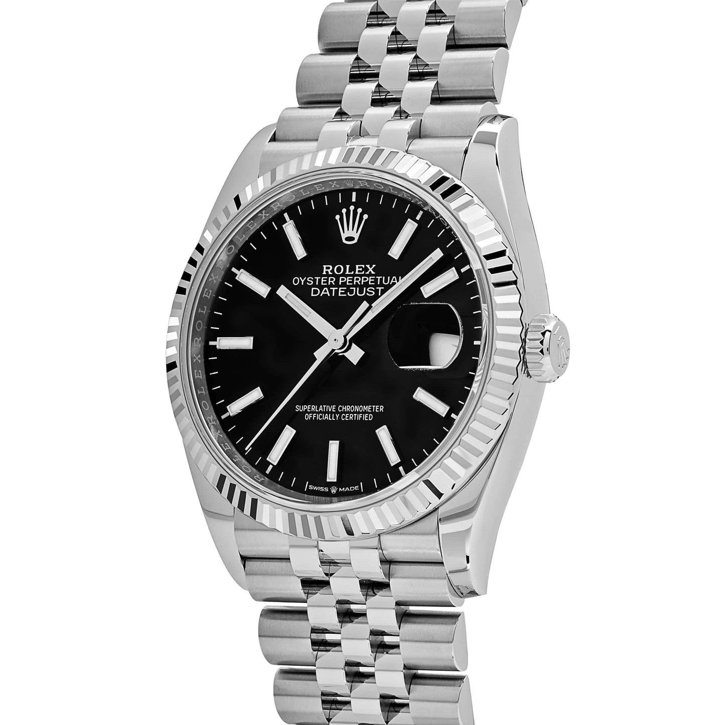 2025 Watch Datejust 126234 White Gold Stainless Steel Black Dial Jubilee (2022)