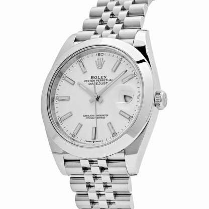 2025 Watch Datejust 126300 Stainless Steel Stick White Dial Jubilee (2024)