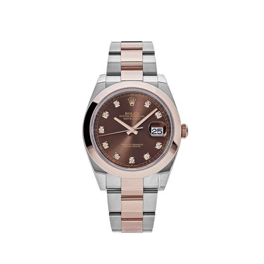 2025 Watch Datejust 126301 Rose Gold Stainless Steel Chocolate Diamond Dial (2023)