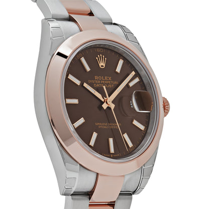 2025 Watch Datejust 126301 Stainless Steel Rose Gold Chocolate Dial (New 2024)