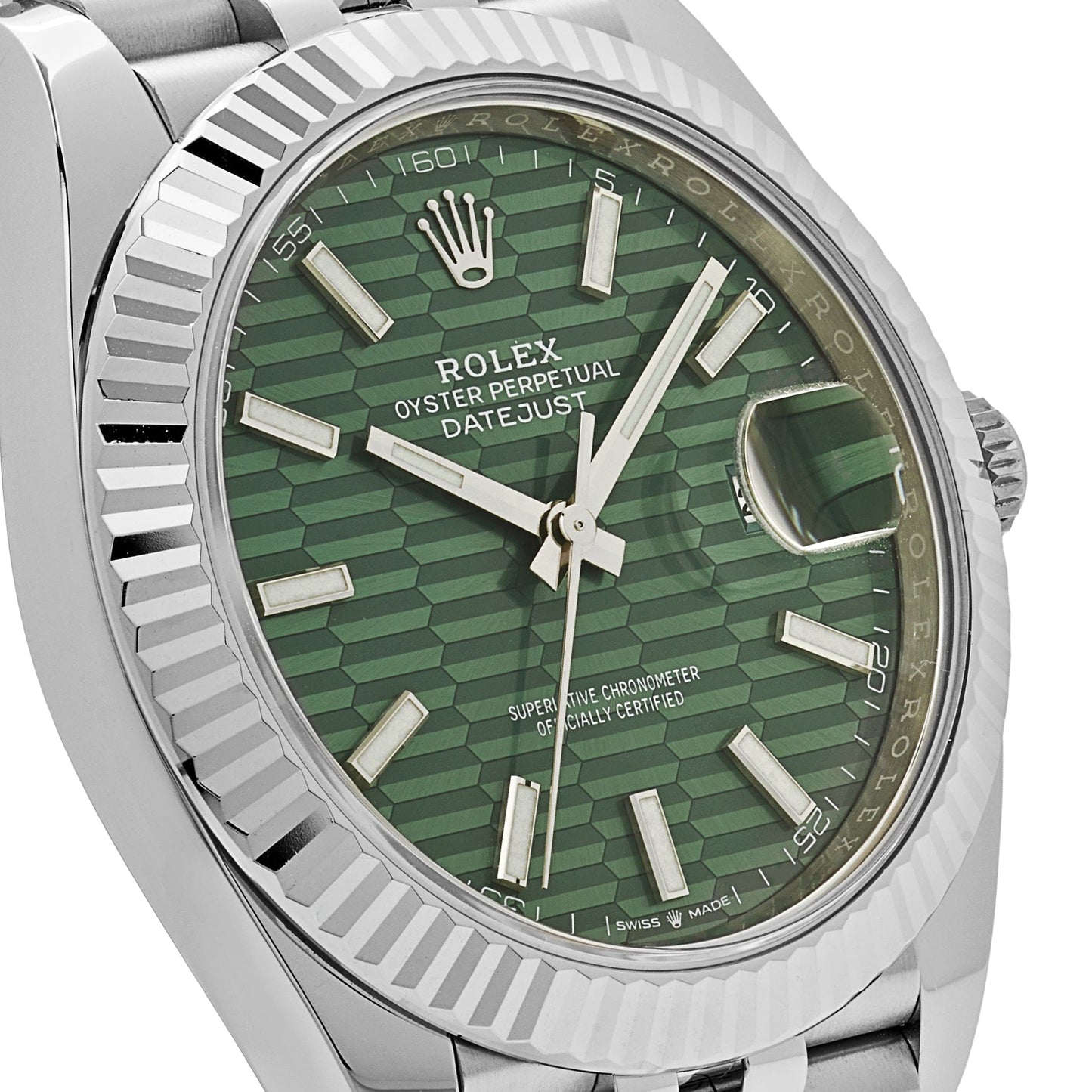 2025 Watch Datejust 126334 Stainless Steel Fluted Motif Green Dial Jubilee (2022)