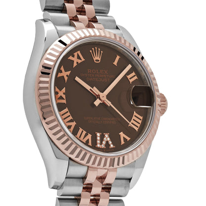 2025 Watch Datejust 278271 Rose Gold Stainless Steel Roman Chocolate Dial Jubilee (2021)