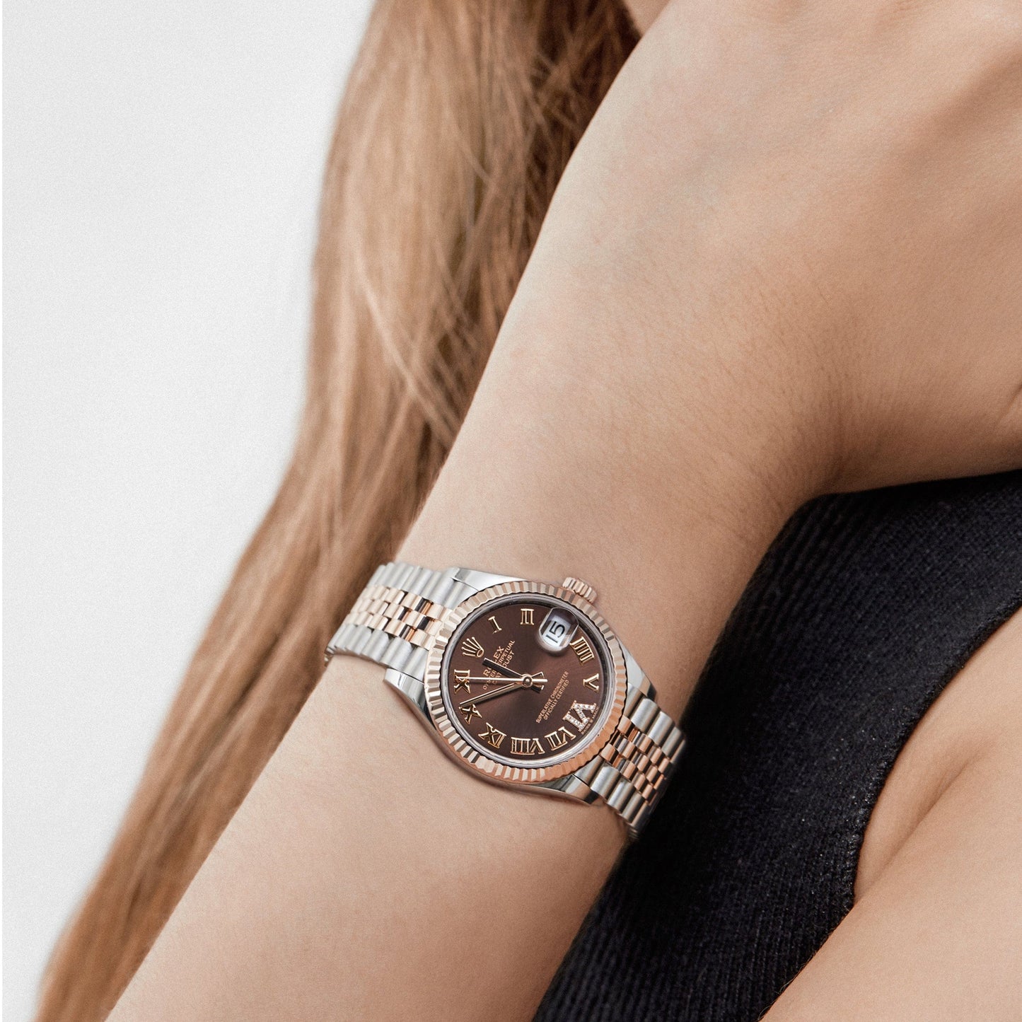 2025 Watch Datejust 278271 Rose Gold Stainless Steel Roman Chocolate Dial Jubilee (2021)