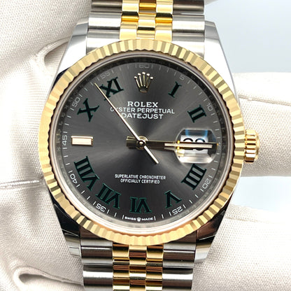 2025 Watch Datejust 126233 'Wimbledon' Stainless Steel Yellow Gold Slate Dial Jubilee (2021)