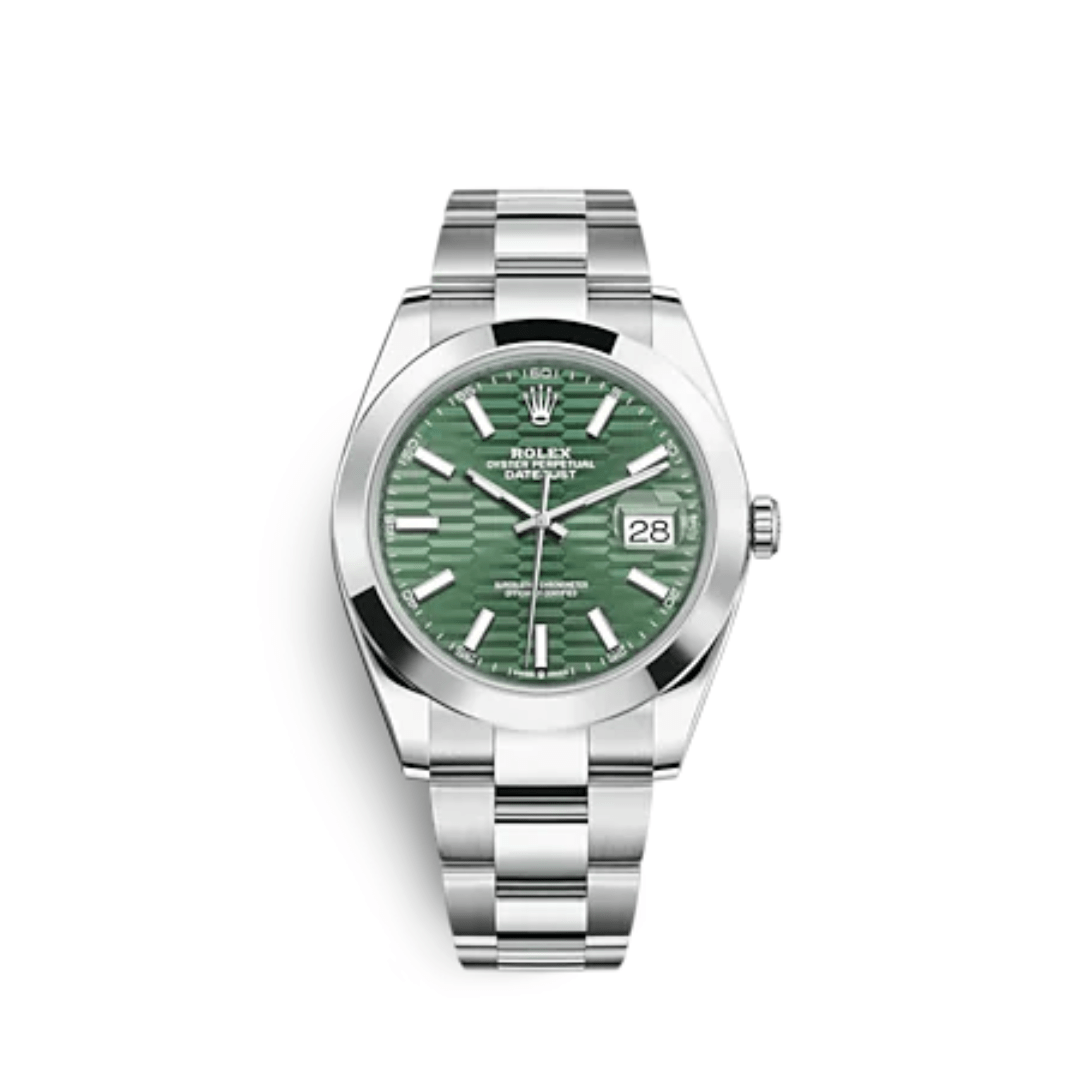 2025 Watch Datejust 126300 Stainless Steel Green Fluted-Motif Dial Oyster (2023)
