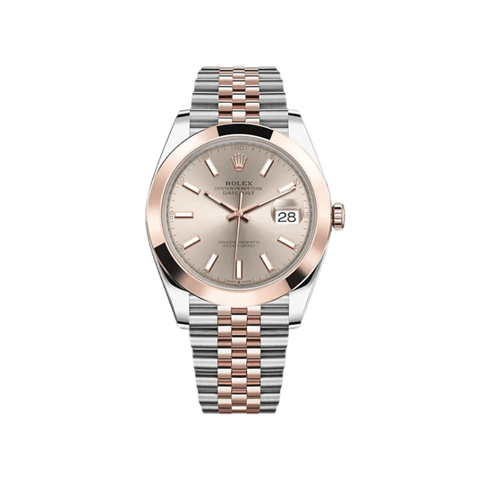 2025 Watch Datejust 126301 Stainless Steel Rose Gold Sundust Dial Jubilee