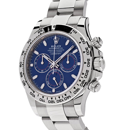 2025 Watch Daytona 116509 White Gold Blue Dial
