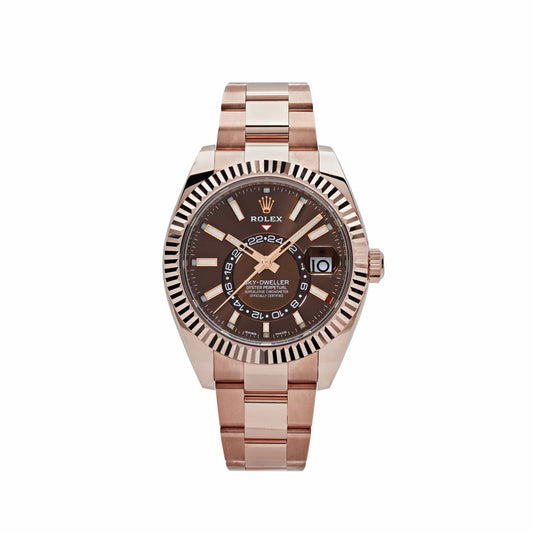 2025 Watch Sky-Dweller 326935 Rose Gold Chocolate Dial Oyster
