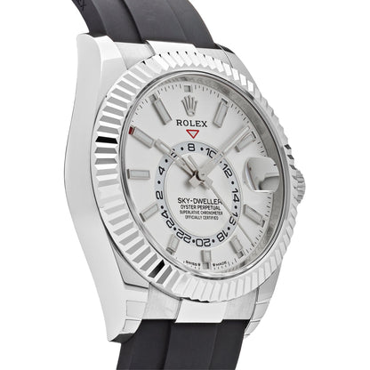 2025 Watch Sky-Dweller 336239 White Gold White Dial Oysterflex