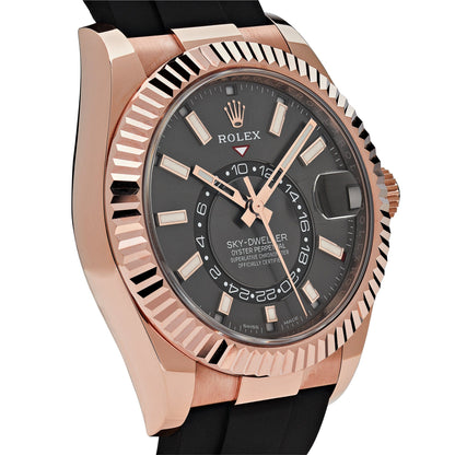 2025 Watch Sky-Dweller 326235 Rose Gold Rhodium Dial