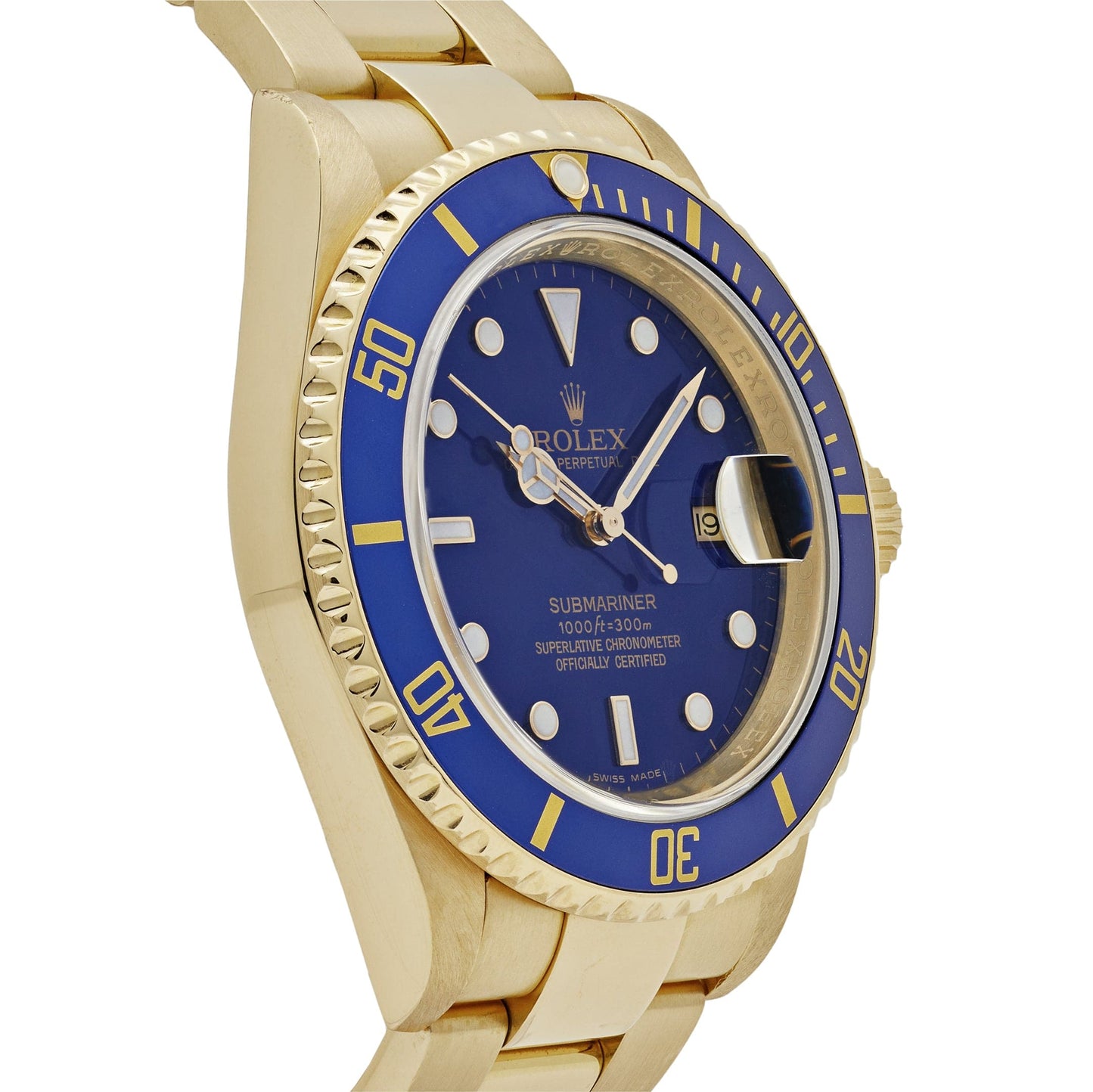 2025 Watch Submariner Date 16618LB Yellow Gold Blue Dial