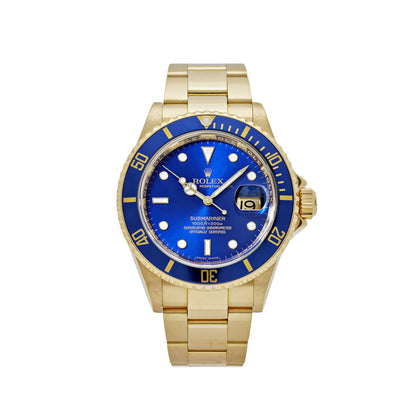 2025 Watch Submariner Date 16618LB Yellow Gold Blue Dial