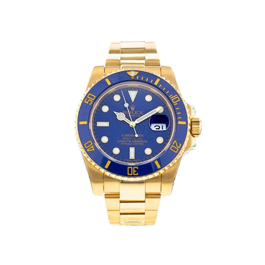 2025 Watch Submariner Date 116618LB Yellow Gold Blue Dial